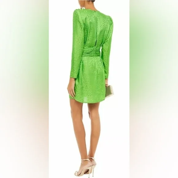 Dundas leopard mini satin dress.